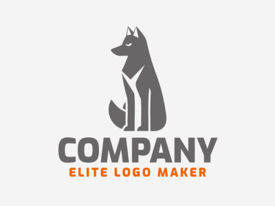 Un logo sencillo y elegante con un lobo supervisando, simbolizando vigilancia y liderazgo.