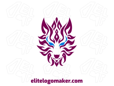 Un logo ornamental y notable con diseño de lobo, perfecto para una identidad de marca audaz y llamativa.