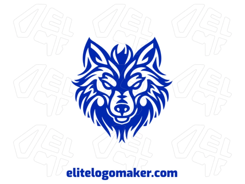 Um design barato e simétrico de lobo que forma a letra inicial, oferecendo um conceito de logo simples, mas eficaz.