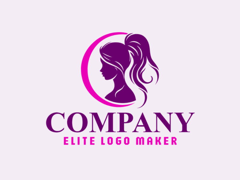 El logotipo representa a una mujer creativa y empoderadora, encarnando la innovación y la sofisticación.