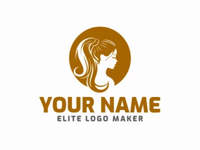 An inspiring and creative logo design featuring the shapes of a woman in a circular style, ideal for contemporary branding.