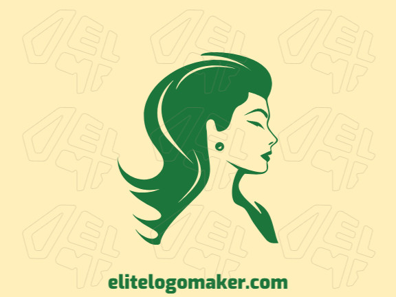 Logotipo ideal para diferentes negócios com a forma de uma mulher , com design criativo e estilo abstrato.