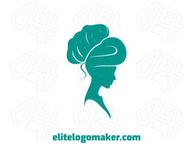 Un diseño de logo atractivo con una mujer de diseño elegante, presentado en estilo abstracto para una apariencia sofisticada y cautivadora.