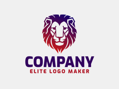 A subtle and versatile logo template featuring a symmetric depiction of a young lion, suitable for various purposes.