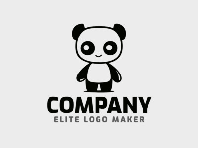 A simple logo design featuring a young panda bear, perfect for a playful and approachable brand.