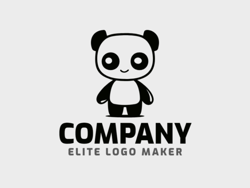 Un diseño de logotipo simple que presenta a un joven panda, perfecto para una marca juguetona y accesible.