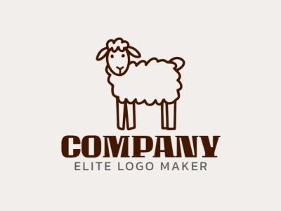 Um design simples, mas encantador, com um jovem cordeiro, evocando inocência e calor, ideal para um logotipo acolhedor.