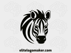 Memorable logo in the shape of a zebra head with mascot style, and customizable colors.