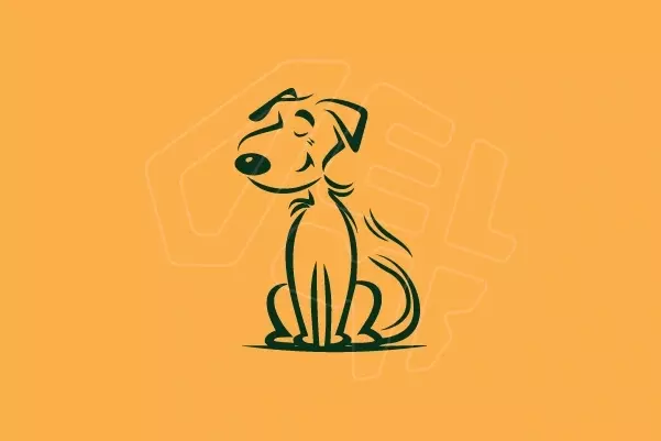 Professional logo design inspired by the shape of a dog, featuring modern lines, an elegant look, and an original design that strongly reinforces visual identity.