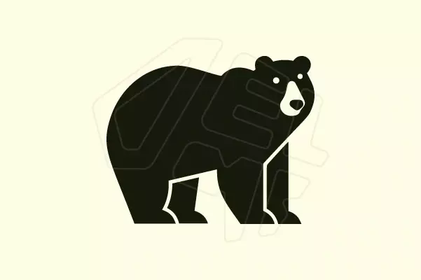 Exclusive logo design in the shape of a bear, created by a professional designer with attention to detail and an impressive visual style.