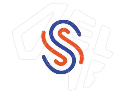 Initial letter transformed into a custom logo with striking visual identity