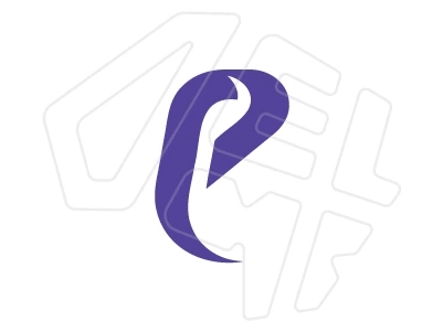 Initial letter transformed into a creative logo with a striking visual identity